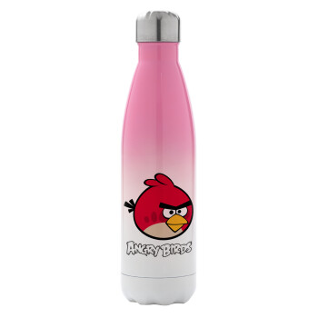 Angry birds Terence, Metal mug thermos Pink/White (Stainless steel), double wall, 500ml