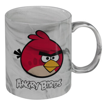 Angry birds Terence, Κούπα κεραμική, marble style (μάρμαρο), 330ml