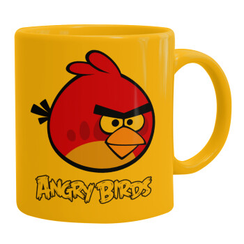Angry birds Terence, Ceramic coffee mug yellow, 330ml (1pcs)