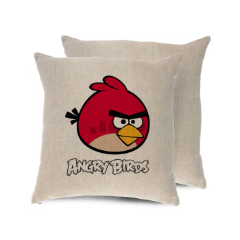 Angry birds Terence, Μαξιλάρι καναπέ ΛΙΝΟ 40x40cm περιέχεται το  γέμισμα