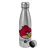 Metallic water bottle, stainless steel, 750ml