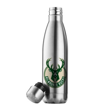 Milwaukee bucks, Μεταλλικό παγούρι θερμός Inox (Stainless steel), διπλού τοιχώματος, 500ml