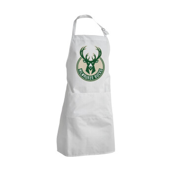 Milwaukee bucks, Adult Chef Apron (with sliders and 2 pockets)