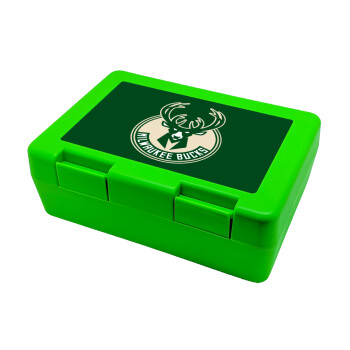 Milwaukee bucks, Children's cookie container GREEN 185x128x65mm (BPA free plastic)