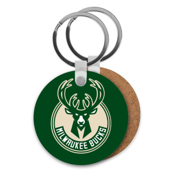 Milwaukee bucks, Μπρελόκ Ξύλινο στρογγυλό MDF Φ5cm