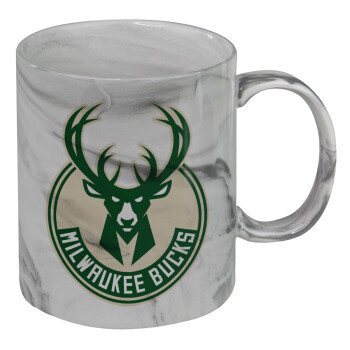 Milwaukee bucks, Mug ceramic marble style, 330ml