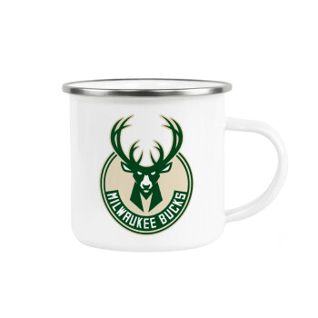 Milwaukee bucks, Metallic enamel cup white 360ml