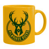 Ceramic coffee mug yellow, 330ml