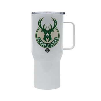 Milwaukee bucks, Mega Stainless steel Tumbler with lid, double wall 750L