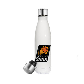 Phoenix Suns, Metal mug thermos White (Stainless steel), double wall, 500ml