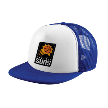Phoenix Suns, Καπέλο παιδικό Soft Trucker με Δίχτυ ΜΠΛΕ/ΛΕΥΚΟ (POLYESTER, ΠΑΙΔΙΚΟ, ONE SIZE)