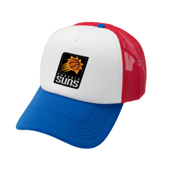 Phoenix Suns, Καπέλο Ενηλίκων Soft Trucker με Δίχτυ Red/Blue/White (POLYESTER, ΕΝΗΛΙΚΩΝ, UNISEX, ONE SIZE)