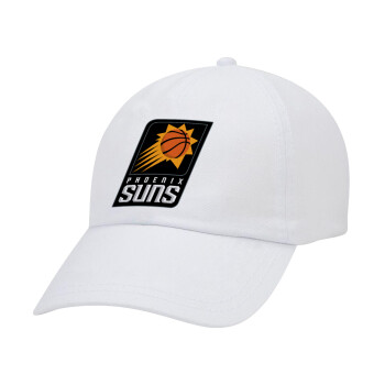Phoenix Suns, Καπέλο Ενηλίκων Baseball Λευκό 5-φύλλο (POLYESTER, ΕΝΗΛΙΚΩΝ, UNISEX, ONE SIZE)