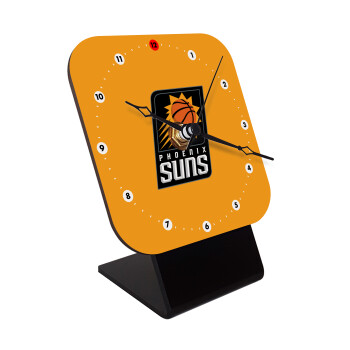 Phoenix Suns, Quartz Wooden table clock with hands (10cm)