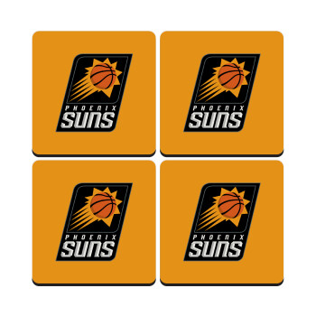 Phoenix Suns, ΣΕΤ 4 Σουβέρ ξύλινα τετράγωνα (9cm)