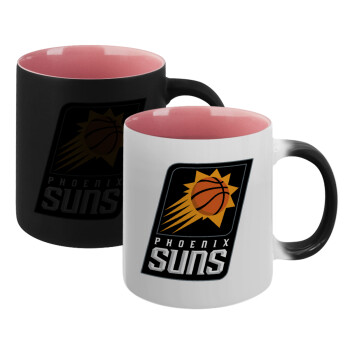 Phoenix Suns, Κούπα Μαγική εσωτερικό ΡΟΖ, κεραμική 330ml που αλλάζει χρώμα με το ζεστό ρόφημα