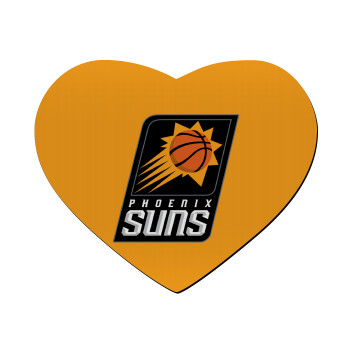 Phoenix Suns, Mousepad heart 23x20cm