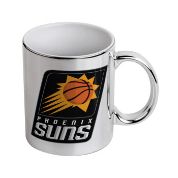 Phoenix Suns, Mug ceramic, silver mirror, 330ml