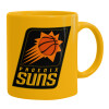 Ceramic coffee mug yellow, 330ml (1pcs)