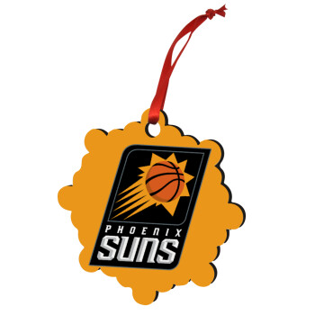 Phoenix Suns, Christmas ornament snowflake wooden 7.5cm