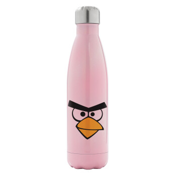 Angry birds eyes, Metal mug thermos Pink Iridiscent (Stainless steel), double wall, 500ml