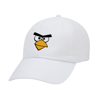 Angry birds eyes, Καπέλο Ενηλίκων Baseball Λευκό 5-φύλλο (POLYESTER, ΕΝΗΛΙΚΩΝ, UNISEX, ONE SIZE)