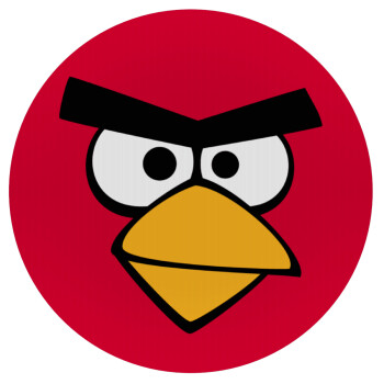 Angry birds eyes, Mousepad Round 20cm