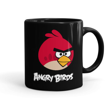 Angry birds eyes, Mug black, ceramic, 330ml