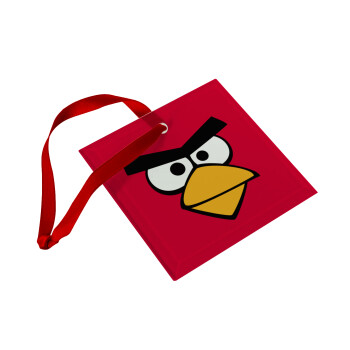 Angry birds eyes, Christmas ornament, glass square ornament 9x9cm