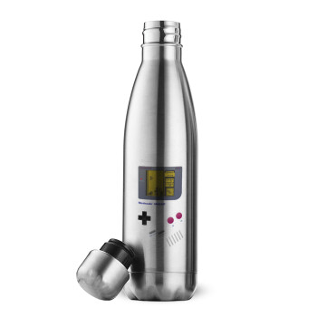 Gameboy, Μεταλλικό παγούρι θερμός Inox (Stainless steel), διπλού τοιχώματος, 500ml