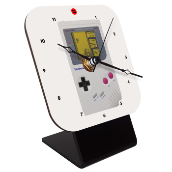 Gameboy, Επιτραπέζιο ρολόι ξύλινο με δείκτες (10cm)