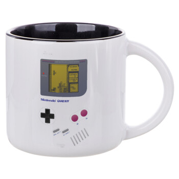 Gameboy, Κούπα κεραμική 400ml Λευκή/Μαύρη