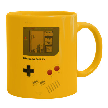 Gameboy, Ceramic coffee mug yellow, 330ml