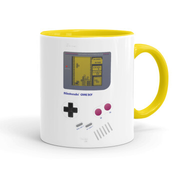 Gameboy, Mug colored yellow, ceramic, 330ml