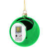 Green Christmas tree ornament ball 8cm