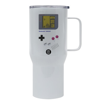 Gameboy, Mega Stainless steel Tumbler with lid, double wall 750L