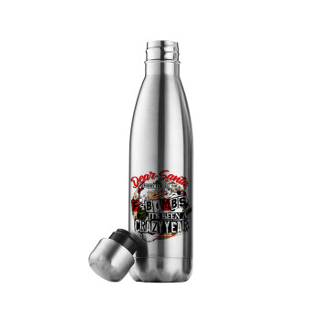 Dear Santa, sorry for all the F-bombs, Inox (Stainless steel) double-walled metal mug, 500ml