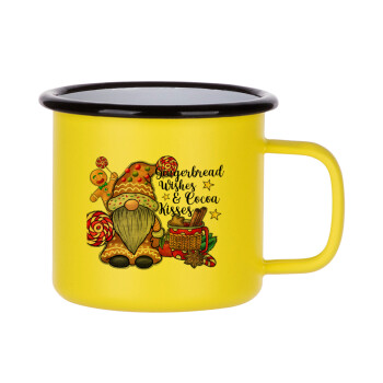 Gingerbread Wishes, Metallic enamel MATT Yellow cup 360ml