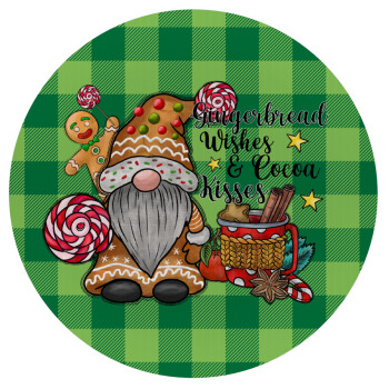 Gingerbread Wishes, Mousepad Round 20cm