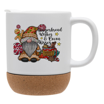 Gingerbread Wishes, Ceramic coffee mug Cork (MAT), 330ml (1pcs)