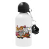 Metal water bottle, White, aluminum 500ml