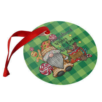 Gingerbread Wishes, Christmas ornament glass 9cm