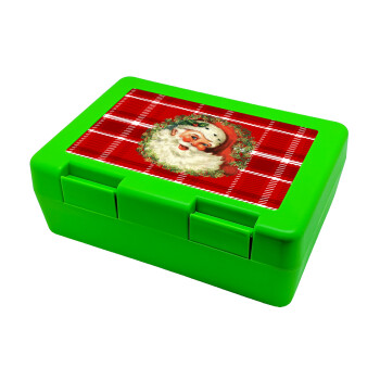 Santa Claus, Children's cookie container GREEN 185x128x65mm (BPA free plastic)