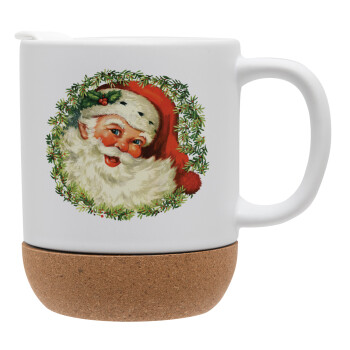 Santa Claus, Ceramic coffee mug Cork (MAT), 330ml (1pcs)