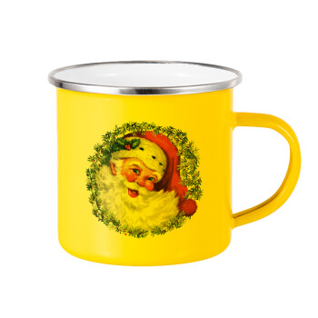 Santa Claus, Yellow Enamel Metallic Cup 360ml