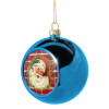 Blue Christmas tree ball ornament 8cm