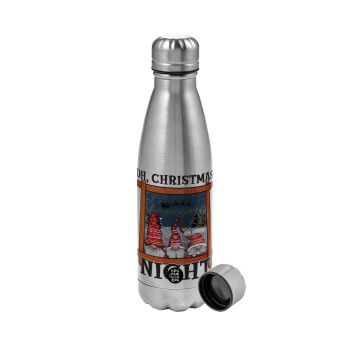 Oh Christmas Night, Metallic water bottle, stainless steel, 750ml