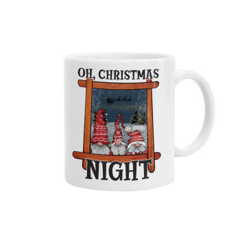 Oh Christmas Night, Ceramic coffee mug, 330ml (1pcs)