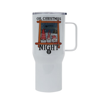 Oh Christmas Night, Tumbler με καπάκι, διπλού τοιχώματος (θερμό) 750L