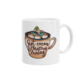 Hot Cocoa And Christmas Movies, Ceramic coffee mug, 330ml